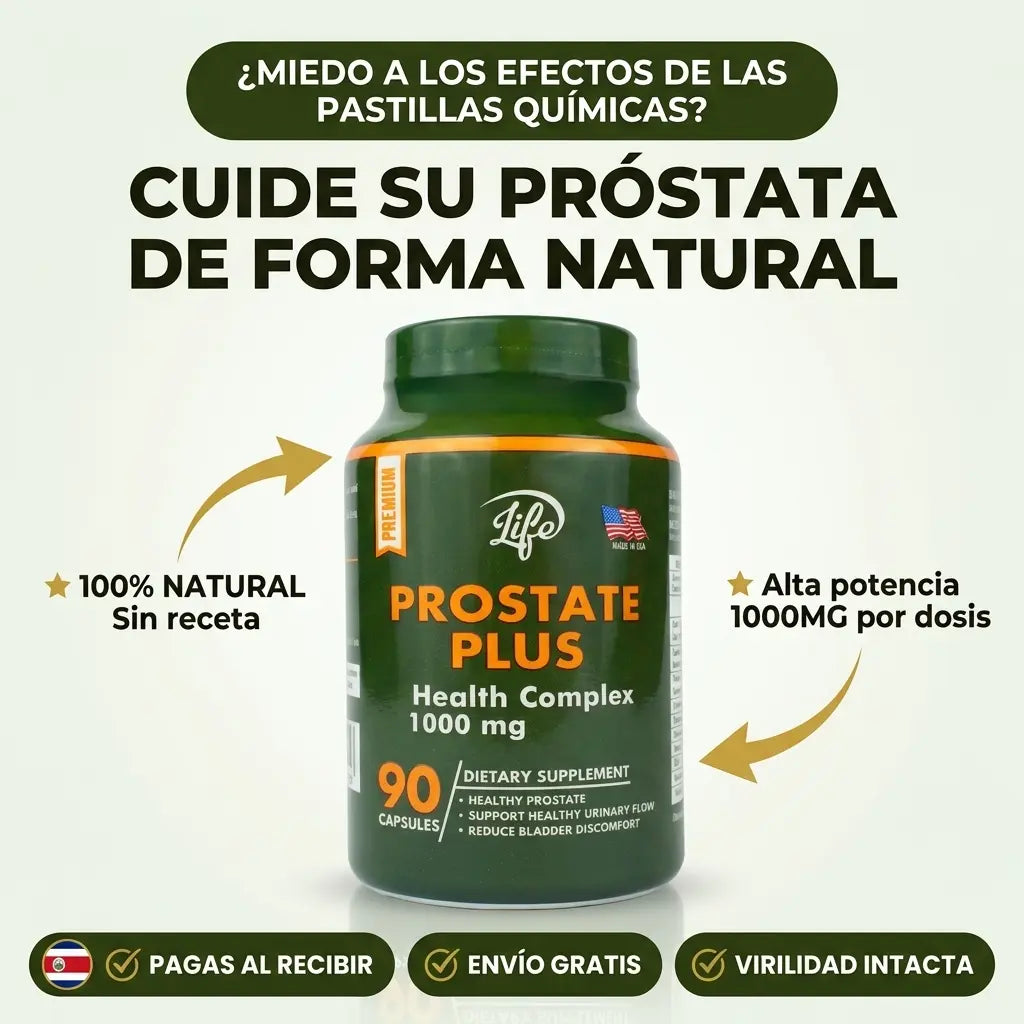 Prostate Plus 90 Cápsulas - Cuida tu virilidad 100% natural