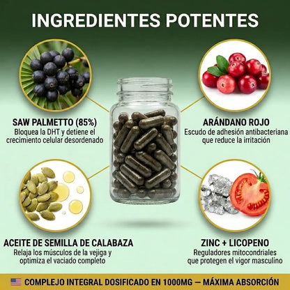Prostate Plus 90 Cápsulas - Desinflama la próstata desde casa