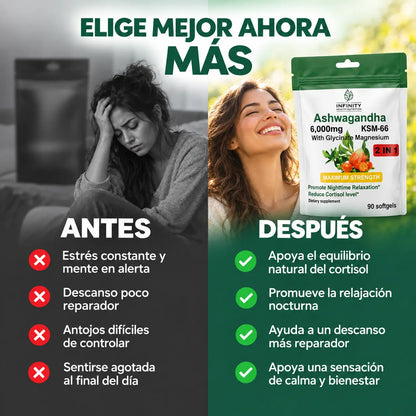 Ashwagandha KSM-66® + Glicinato de Magnesio - 90 softgels