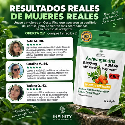 Ashwagandha KSM-66® + Glicinato de Magnesio - 90 softgels