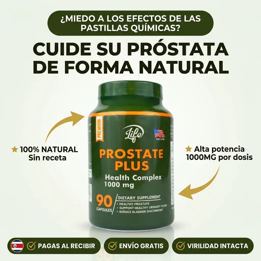 Prostate Plus 90 Cápsulas - Cuida tu virilidad 100% natural
